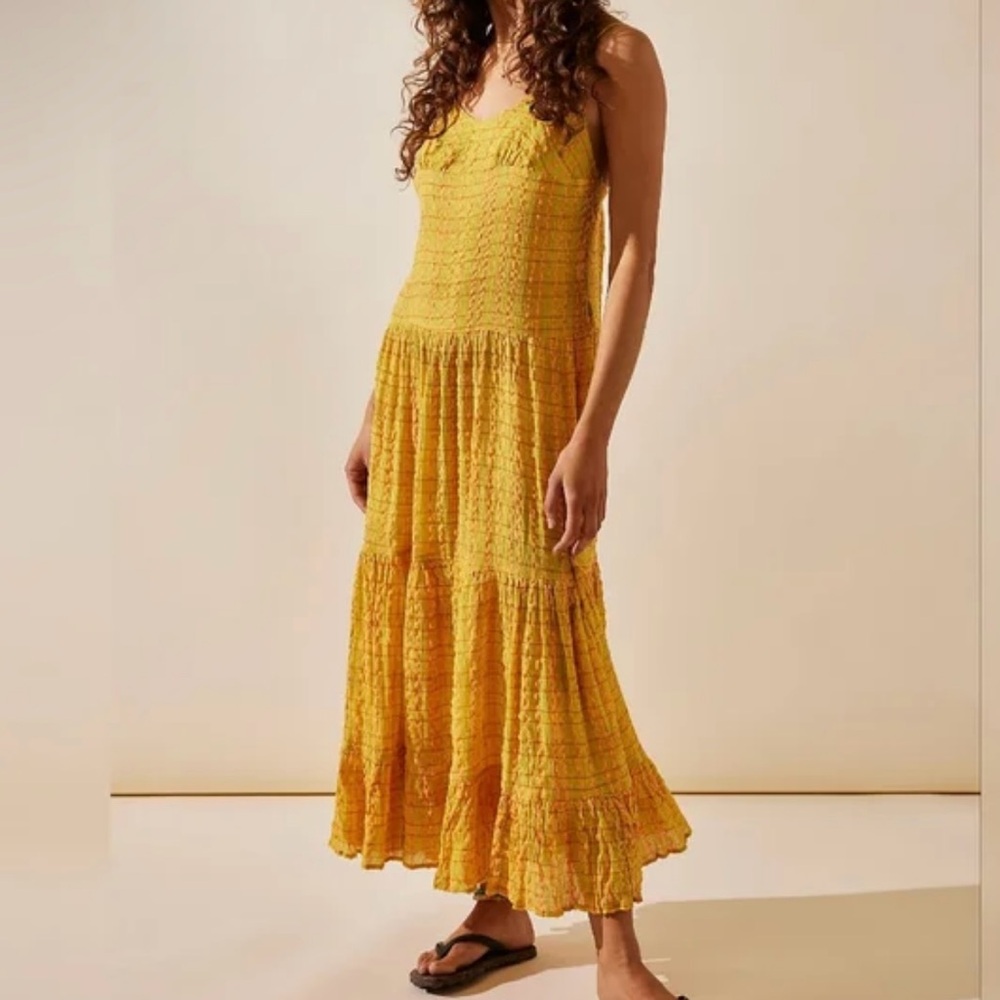 NWOT Free People Marigold Tiered Maxi Dress - Picture 2 of 4